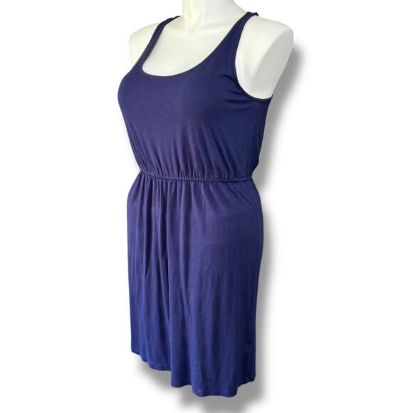 Old Navy Womens Blouson Dress Sleeveless Scoop Neck Knee Length Navy Blue Large - Picture 8 of 11